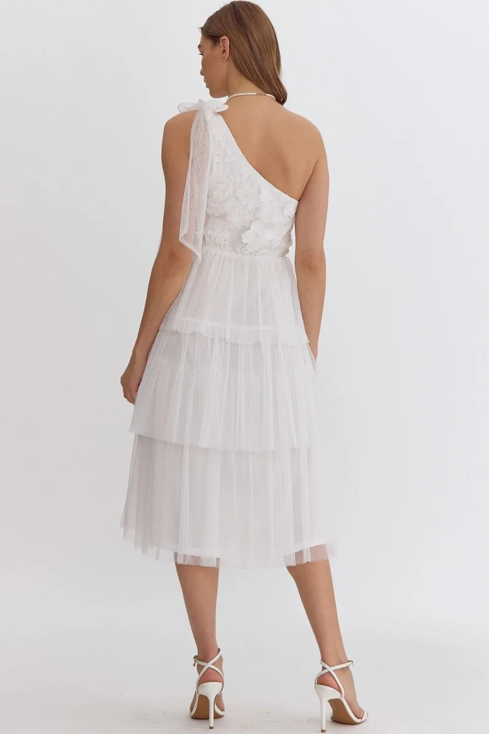 3D Floral Midi Dress