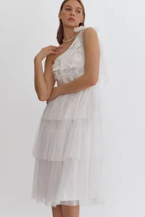 3D Floral Midi Dress