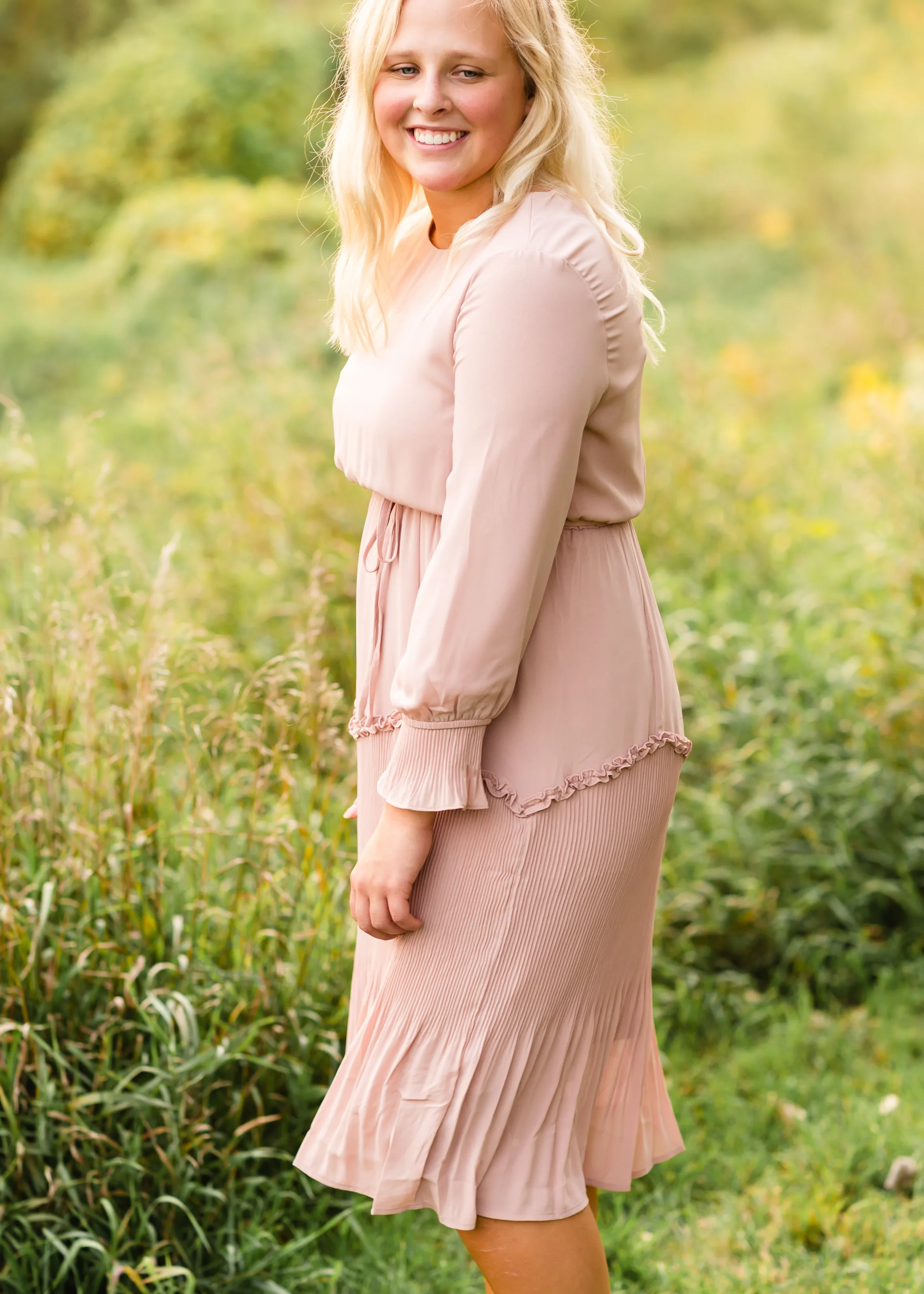 Blush Ruffle Tiered Midi Dress - FINAL SALE