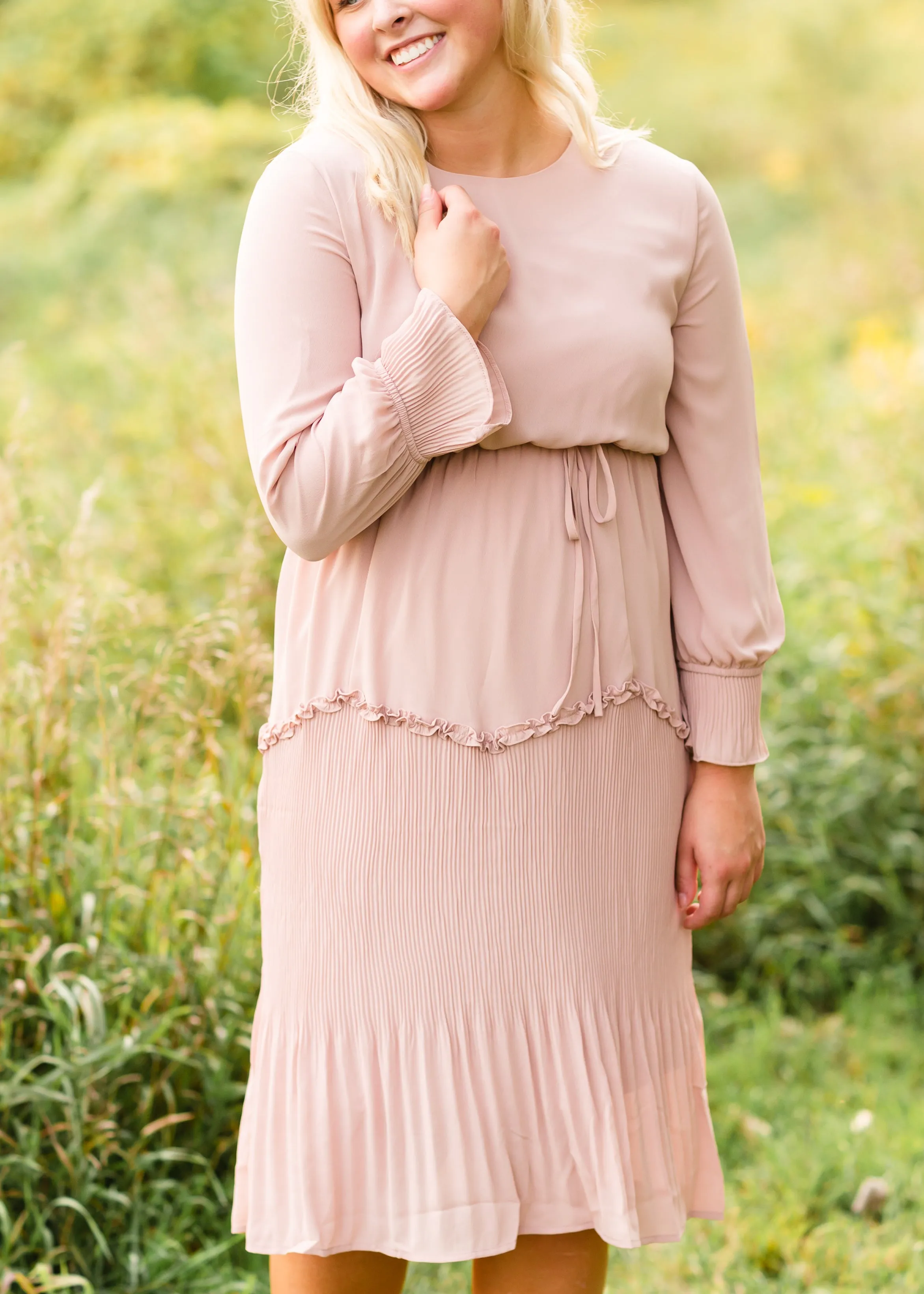 Blush Ruffle Tiered Midi Dress - FINAL SALE
