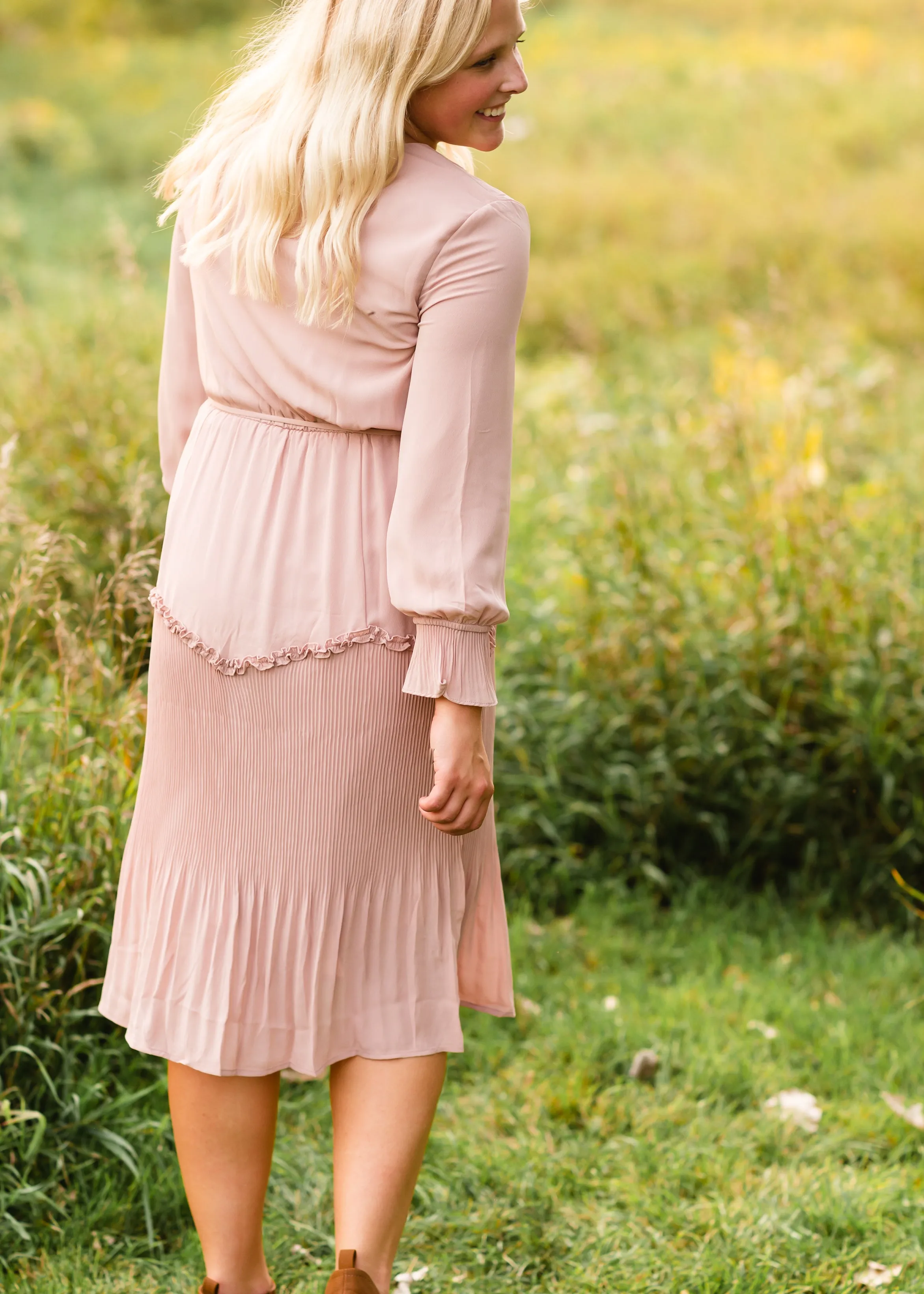 Blush Ruffle Tiered Midi Dress - FINAL SALE
