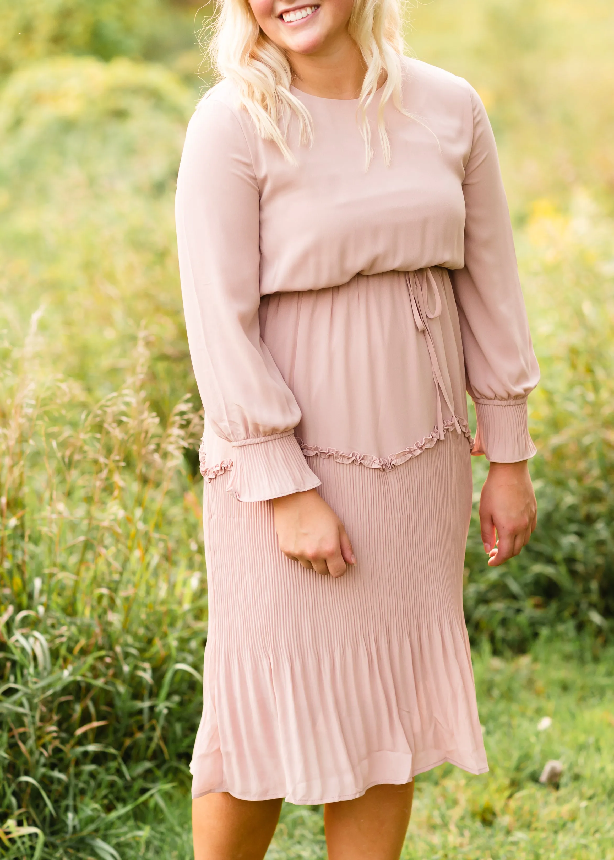 Blush Ruffle Tiered Midi Dress - FINAL SALE