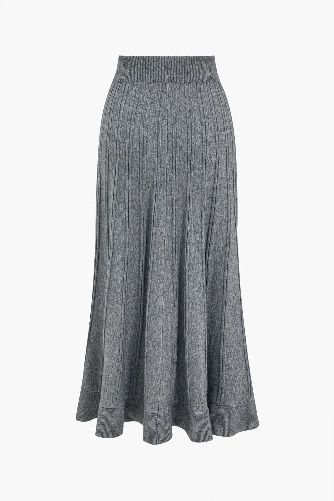 Button Metallic High Waist Skirt