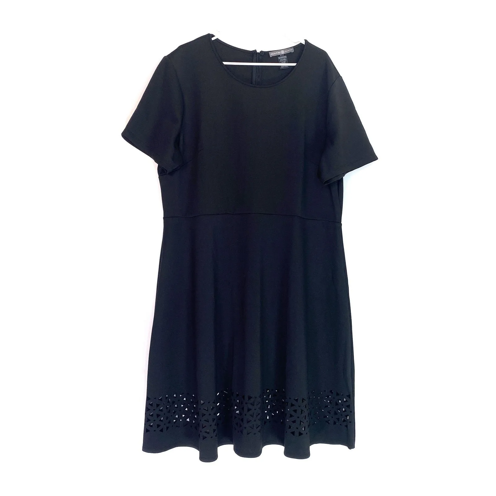 Captivating Signature Collection Black A-Line Dress Short Sleeve 3X