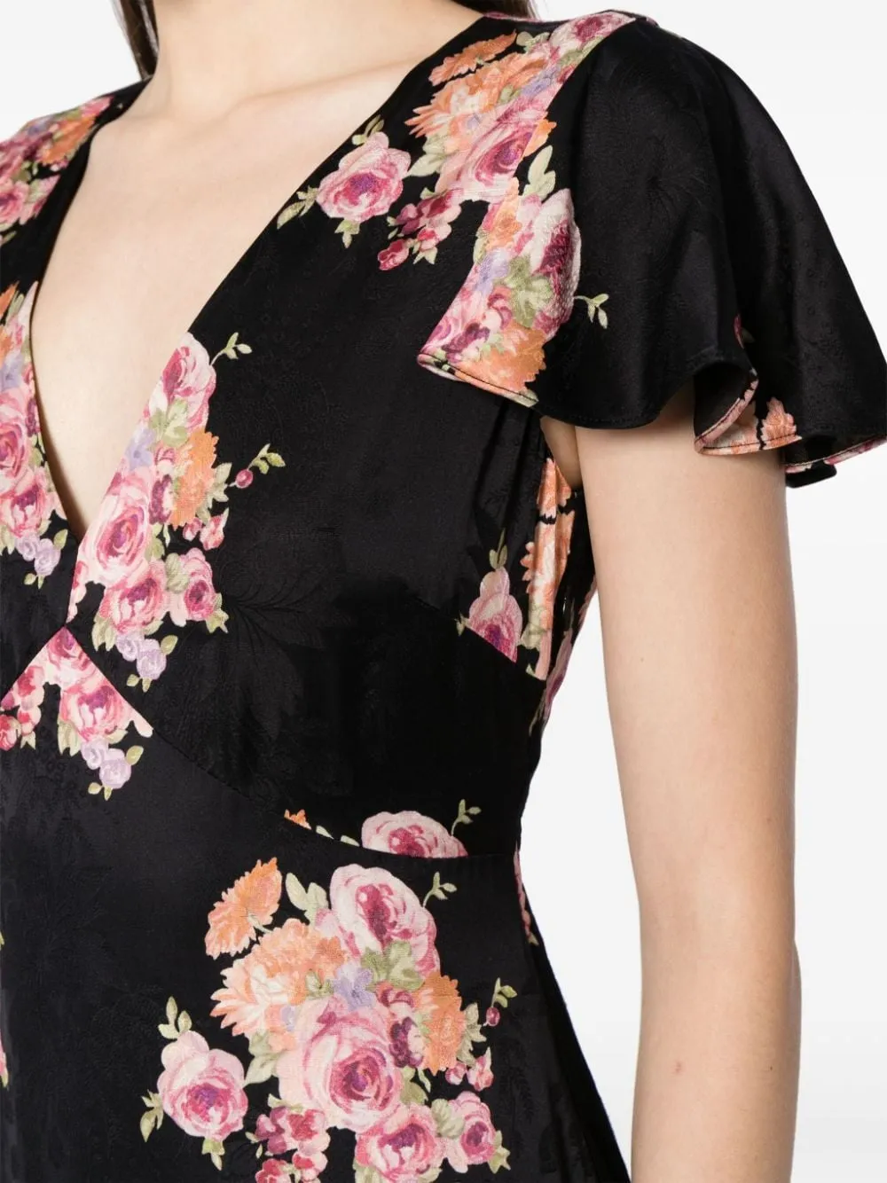 ELOWEN FLORAL-PRINT MIDI DRESS