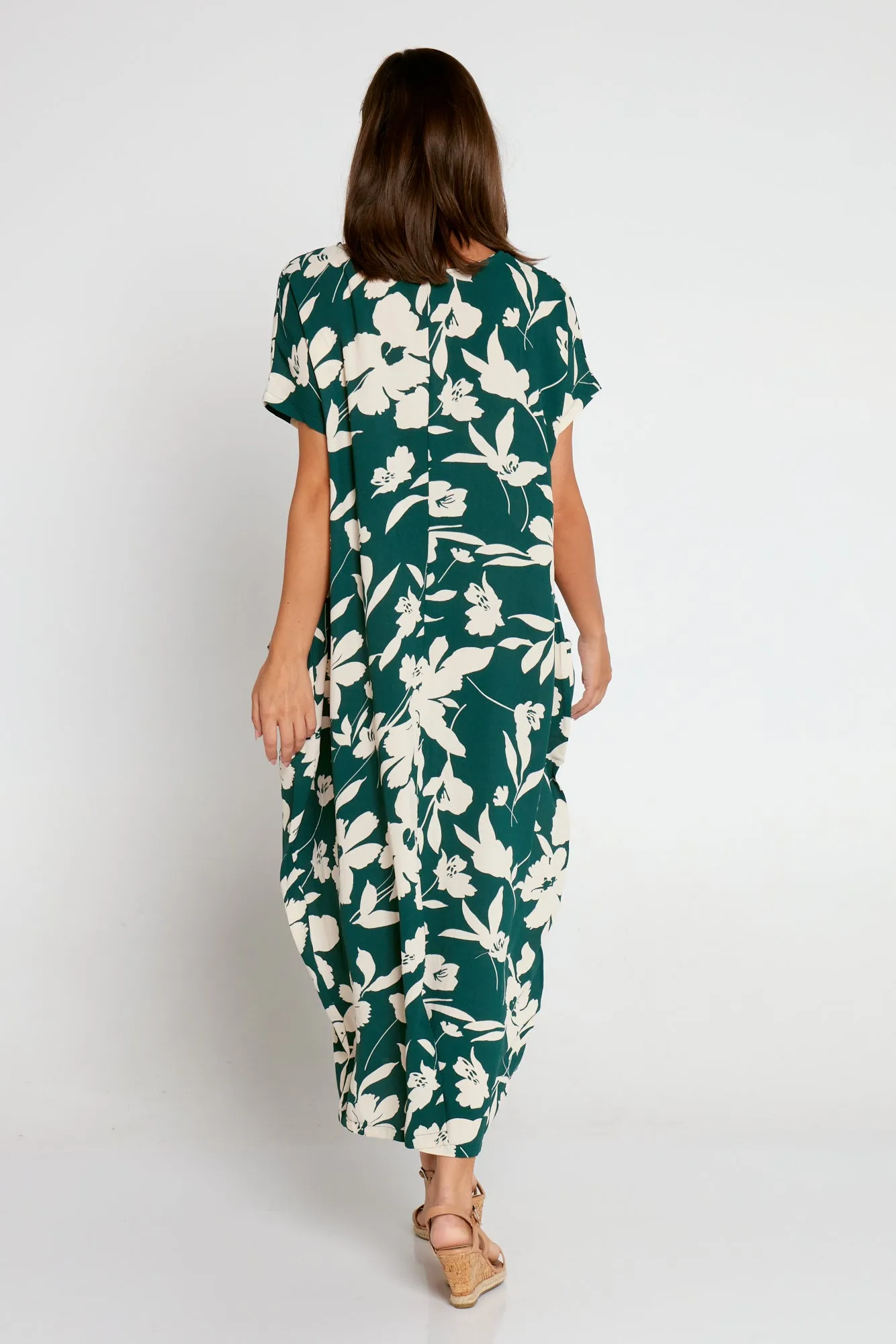 Liliana Dress - Green/Cream Floral