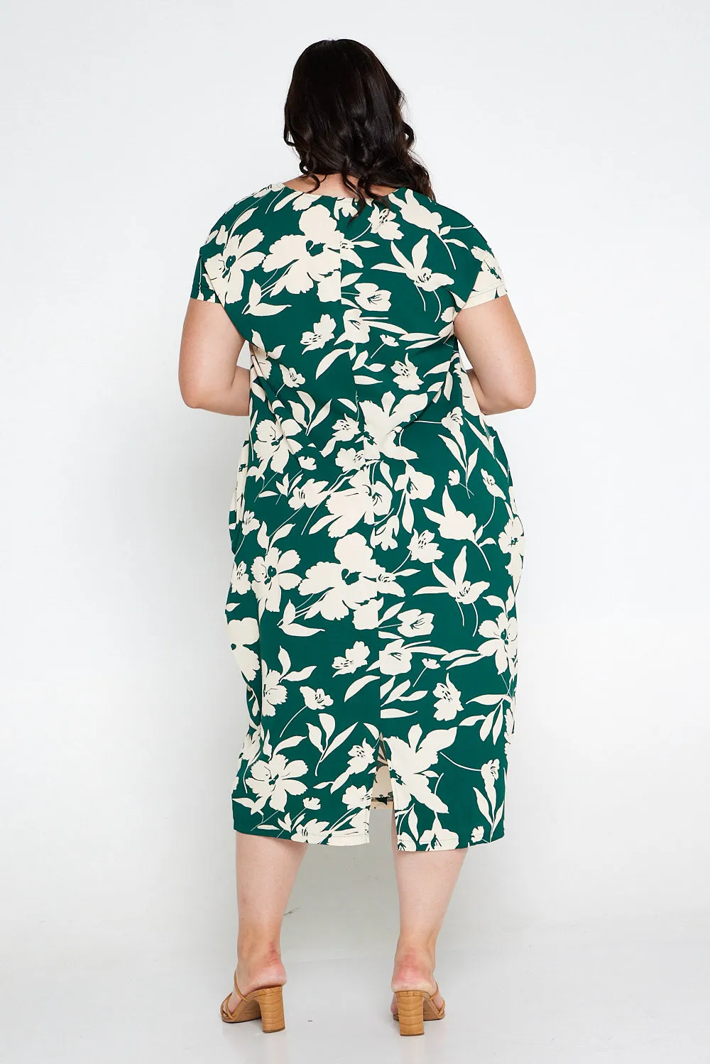 Liliana Dress - Green/Cream Floral