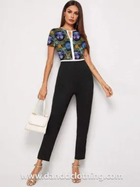 Stylish Print Jumpsuit