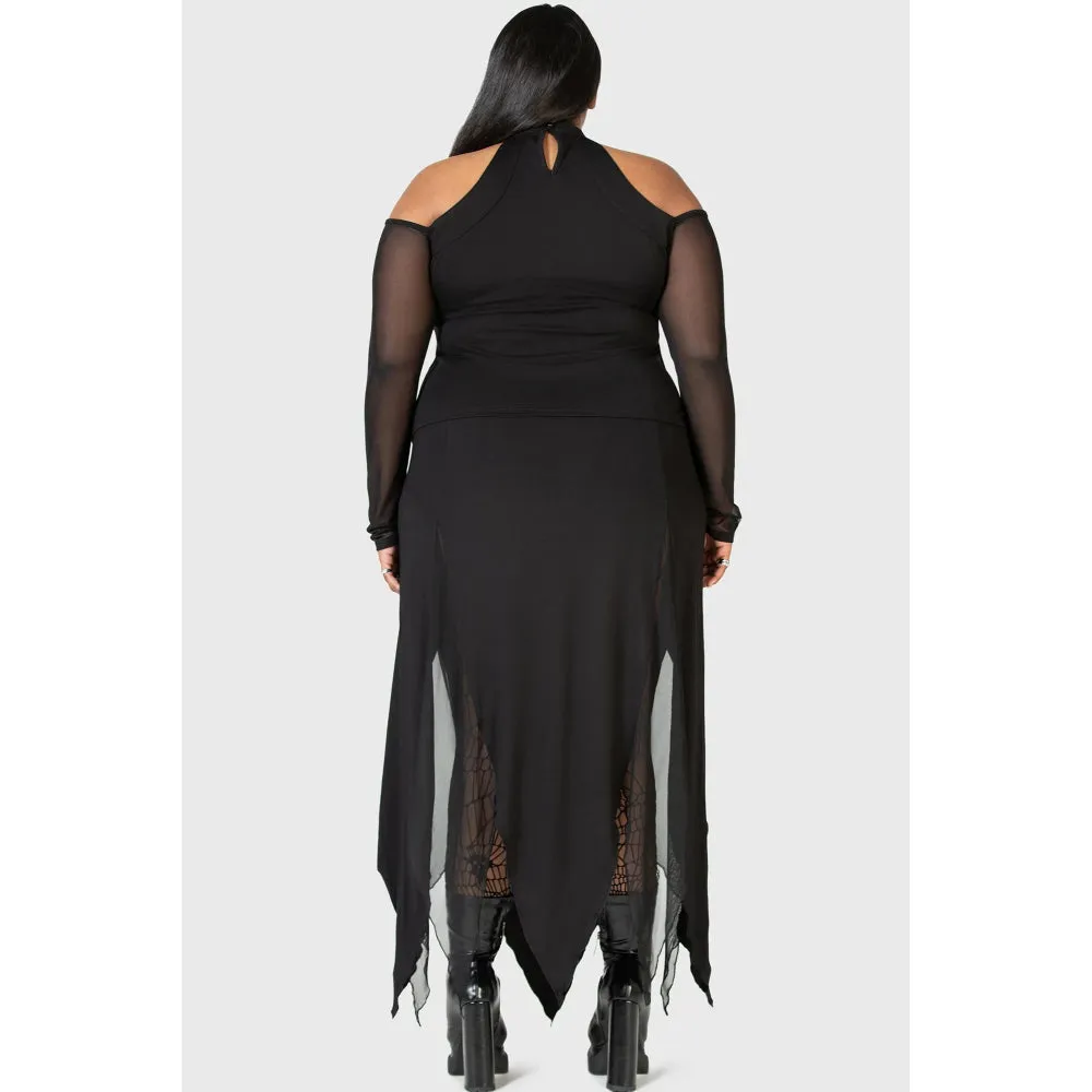 The Grimmer the Better Midi Skirt