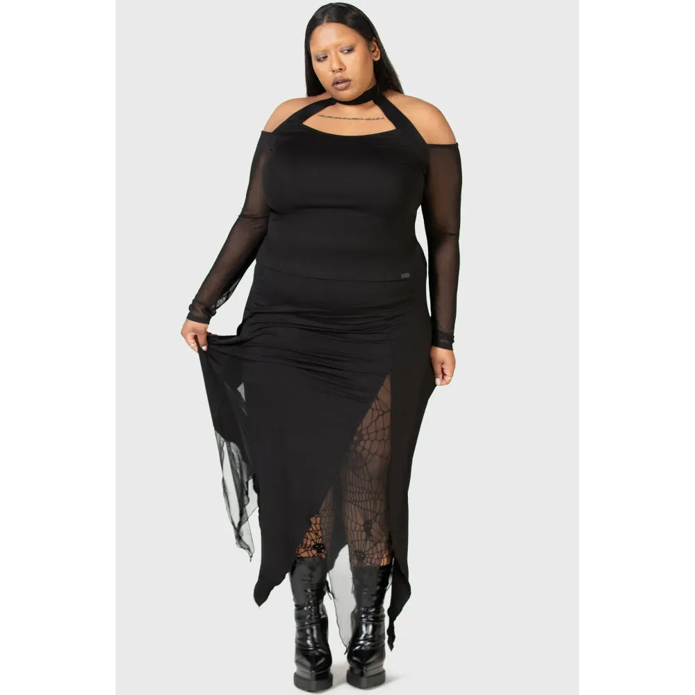 The Grimmer the Better Midi Skirt